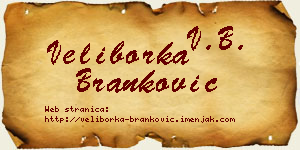 Veliborka Branković vizit kartica